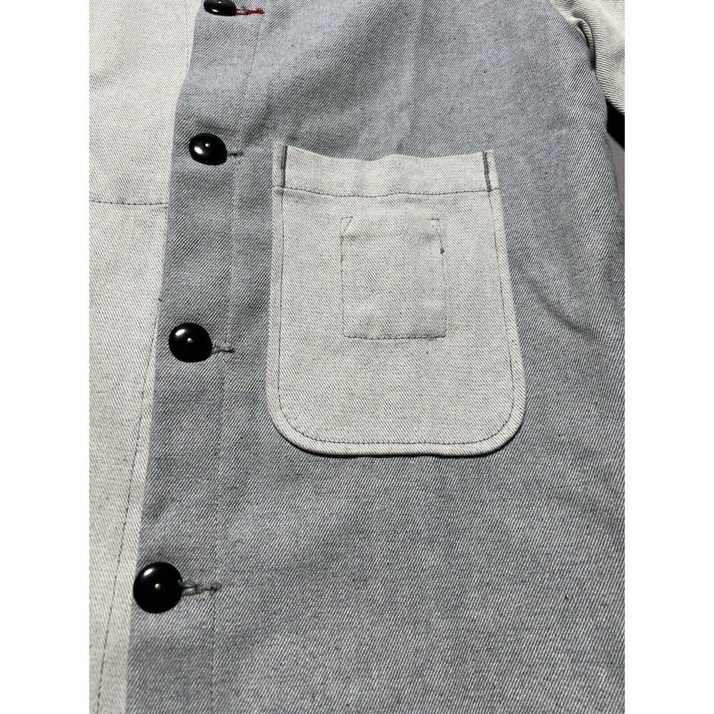 Imperfects Jacket Mens Shepards‎ Denim Button Up Patchwork Chore Coat Shacket XS - Picture 6 of 16